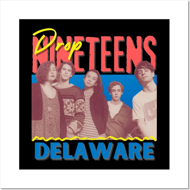 Drop Nineteens Vintage 1990 // Delaware Original Fan Design Artwork Wall Art by A Design for Life